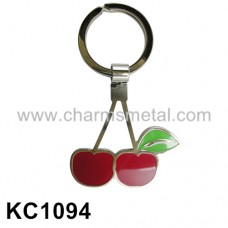 KC1094 - Cherry With Enamel Metal Key Chain